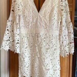 Vici White Lace Dress